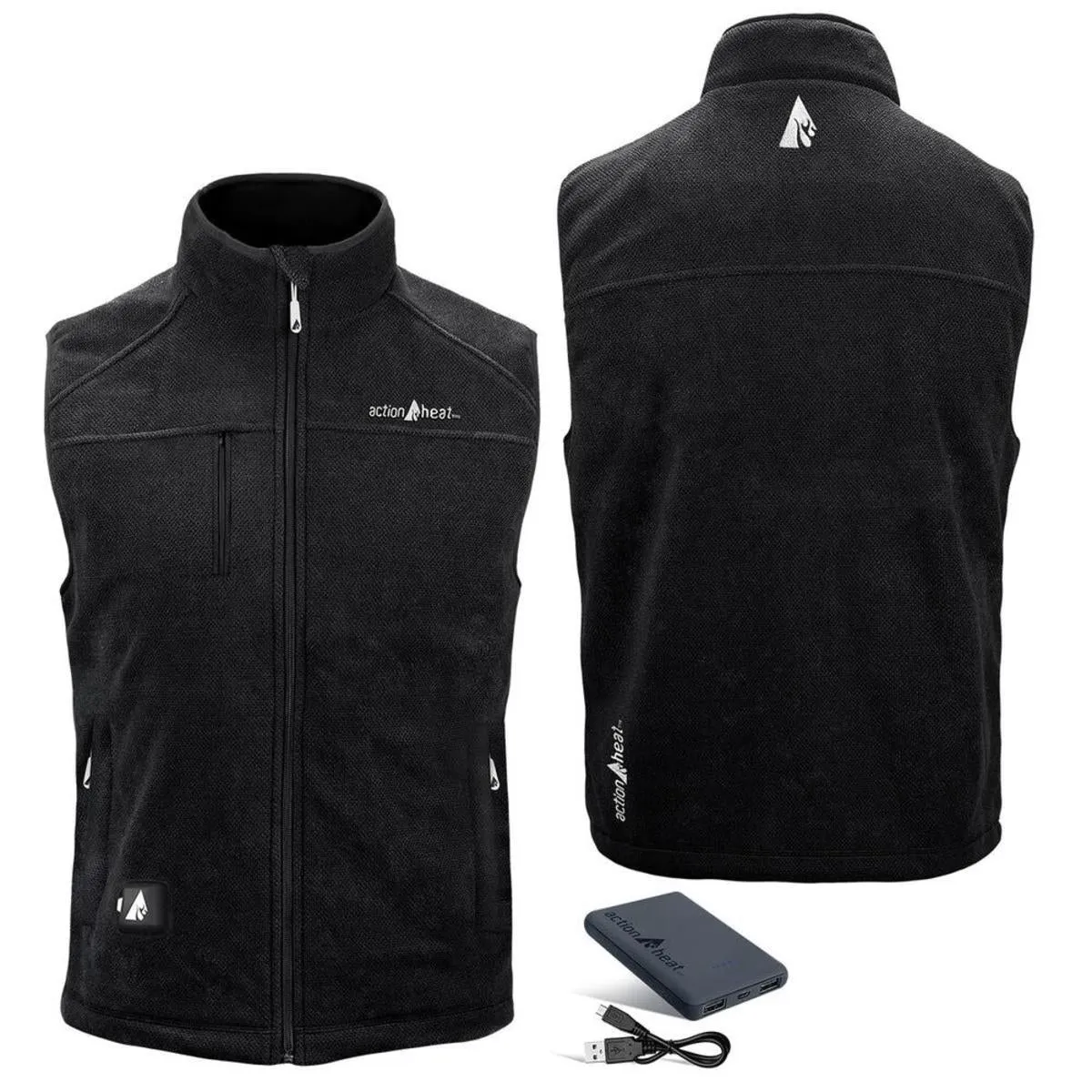 Open Box ActionHeat 5V Men's Performance Fleece Battery Heated Vest