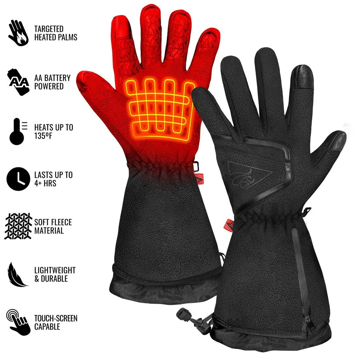 Open Box ActionHeat AA Women's Fleece Heated Gloves 2.0