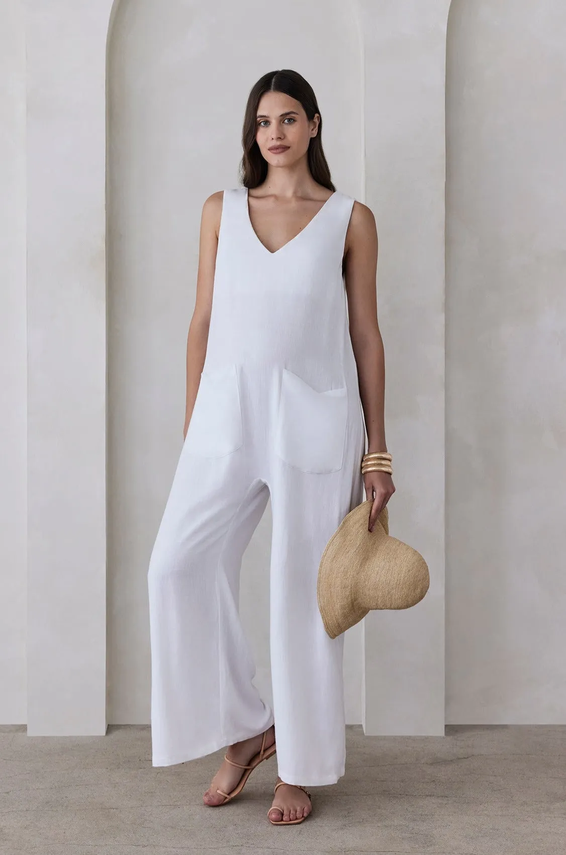 Oversized Linen Jumpsuit