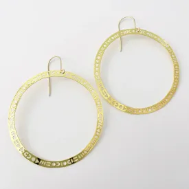 PATTERNED HOOPS Earrings in Gold