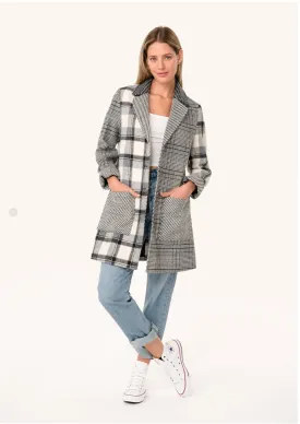 Plaid Long Blazer Coat