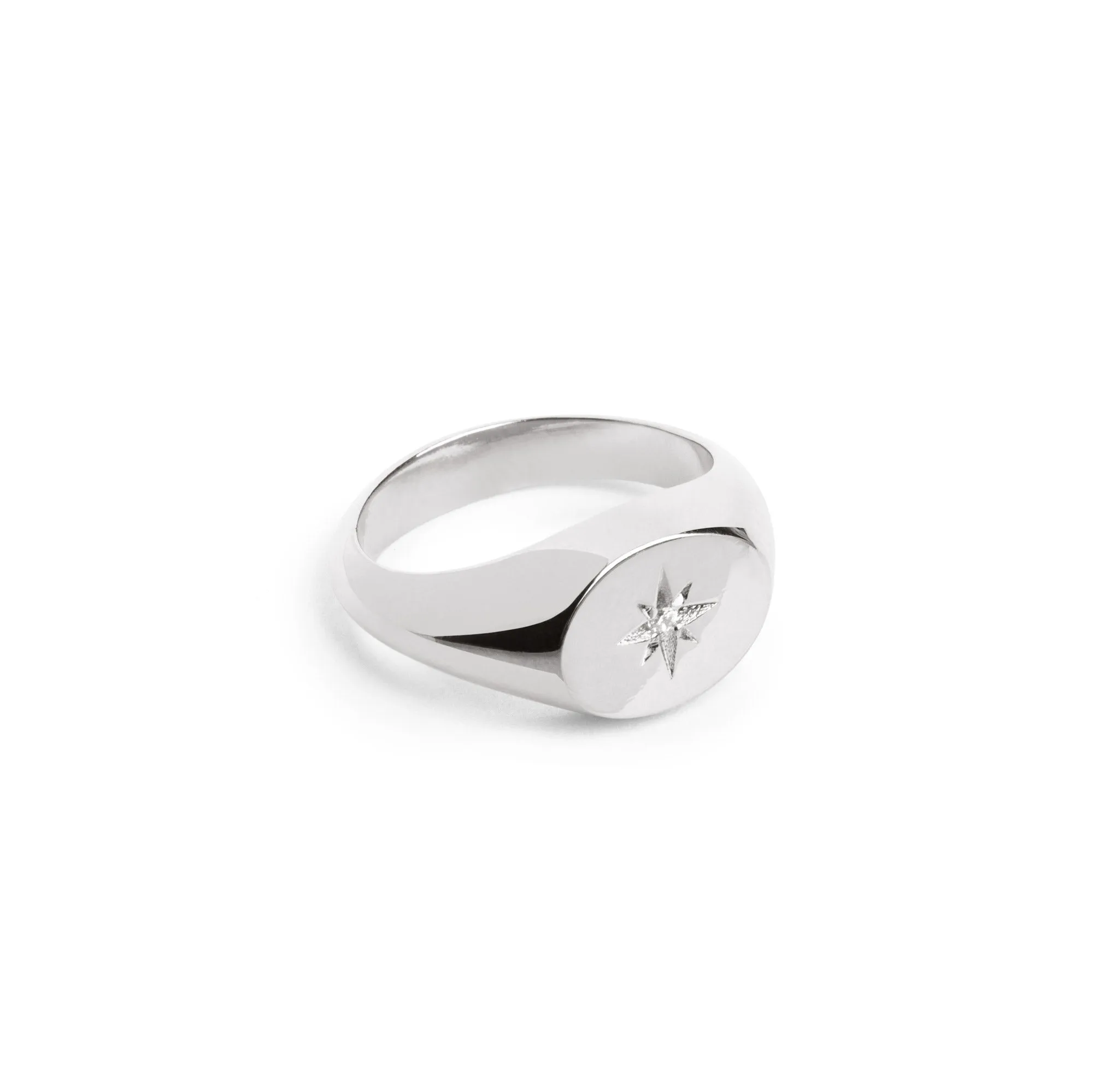 Polar Star Signet Pinky Finger Ring