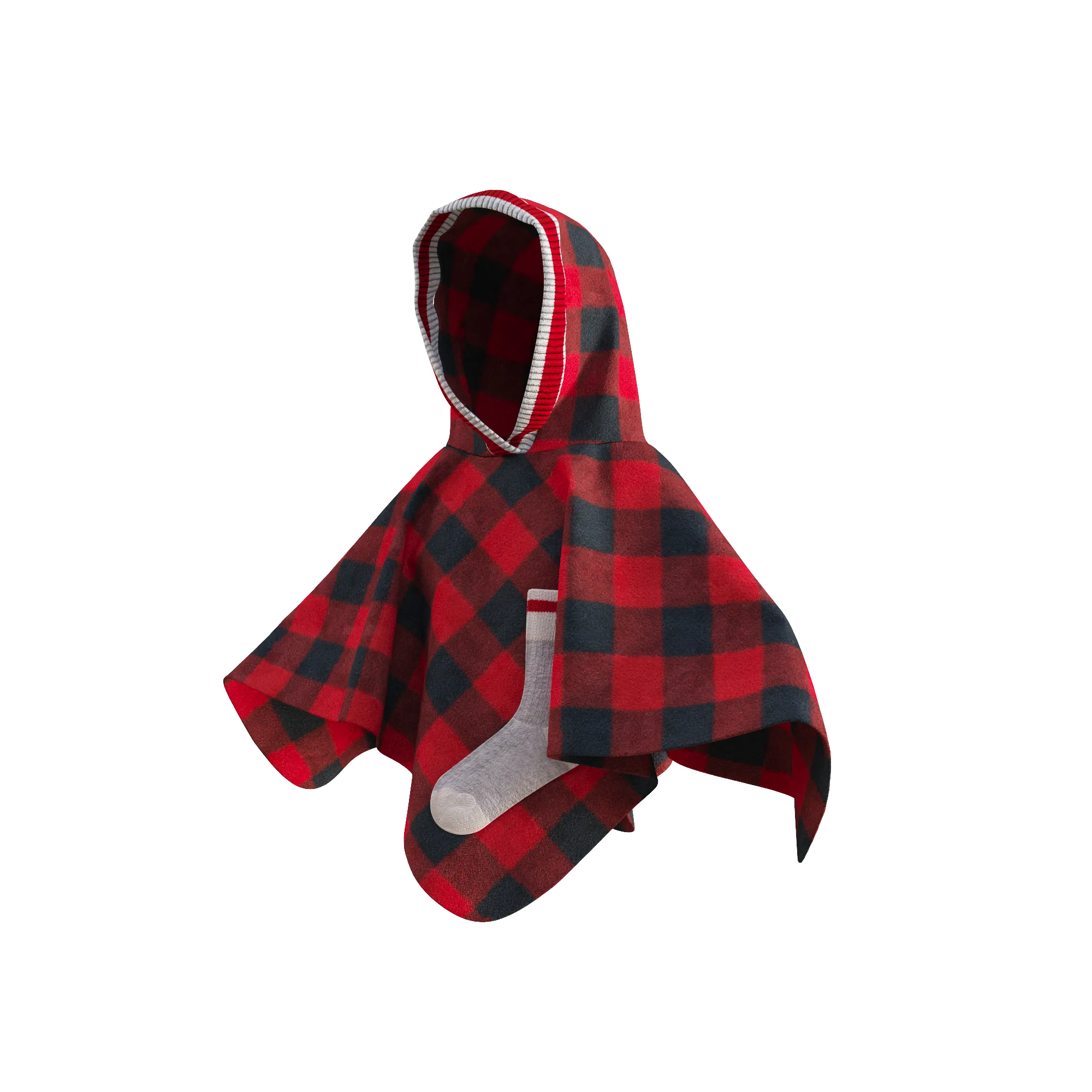 Pookie Poncho - Red Toddler/Youth Polar Fleece