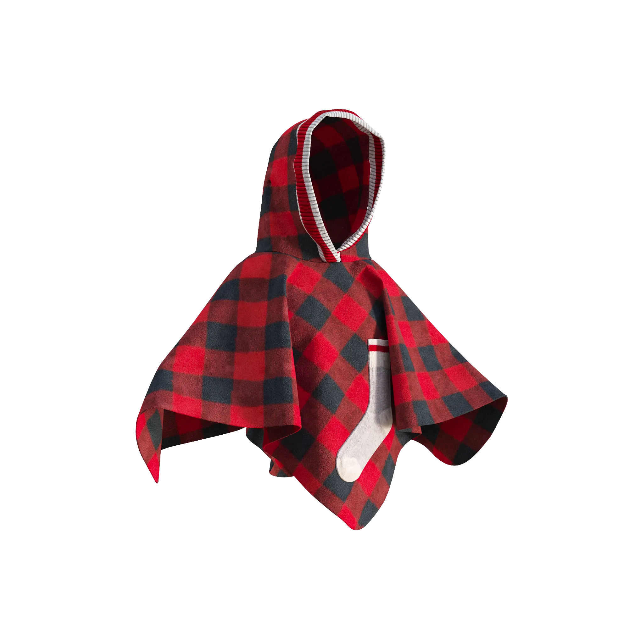 Pookie Poncho - Red Toddler/Youth Polar Fleece