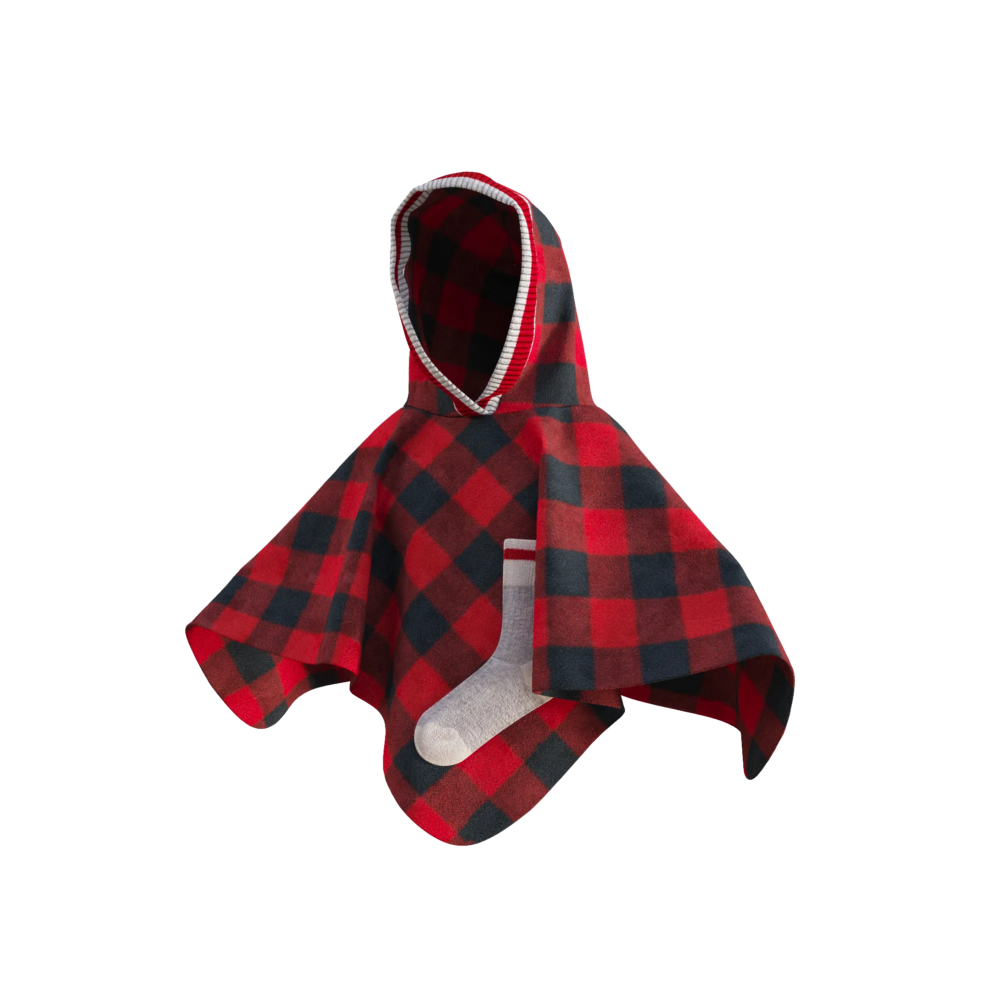 Pookie Poncho - Red Toddler/Youth Polar Fleece