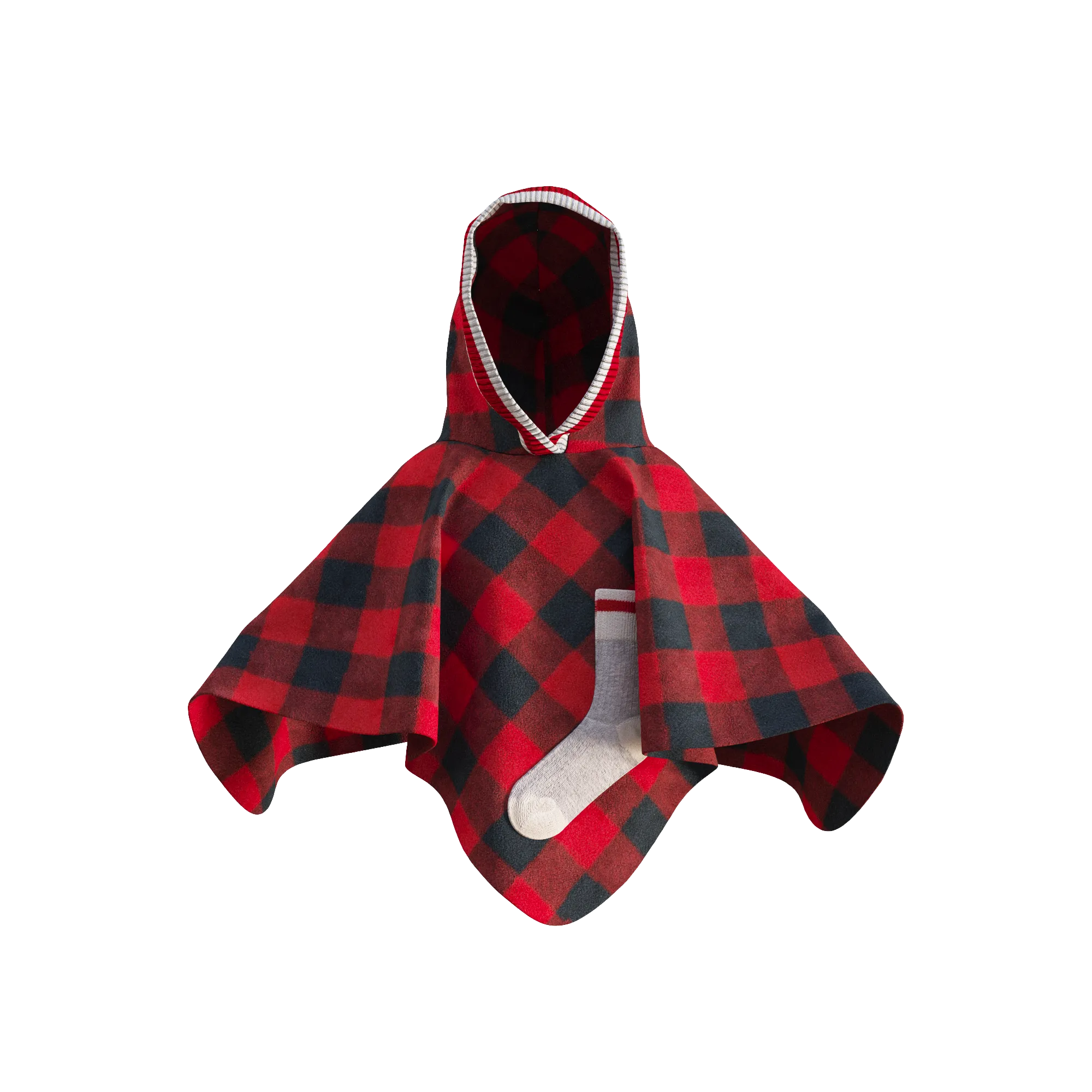 Pookie Poncho - Red Toddler/Youth Polar Fleece