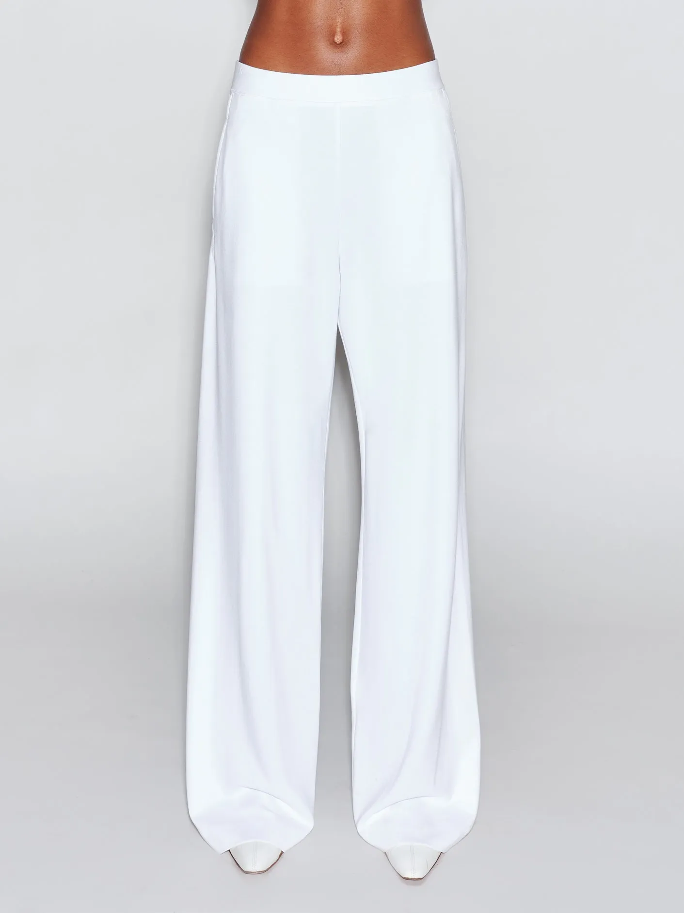 PULL ON STRAIGHT LEG TROUSER - SOLID INTERLOCK