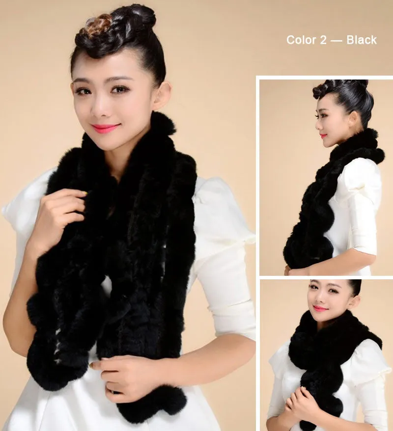 Real REX Rabbit Fur Scarf Wrap Cape Shawl Neck Warmer Women Children Scarf Unisex FS14517