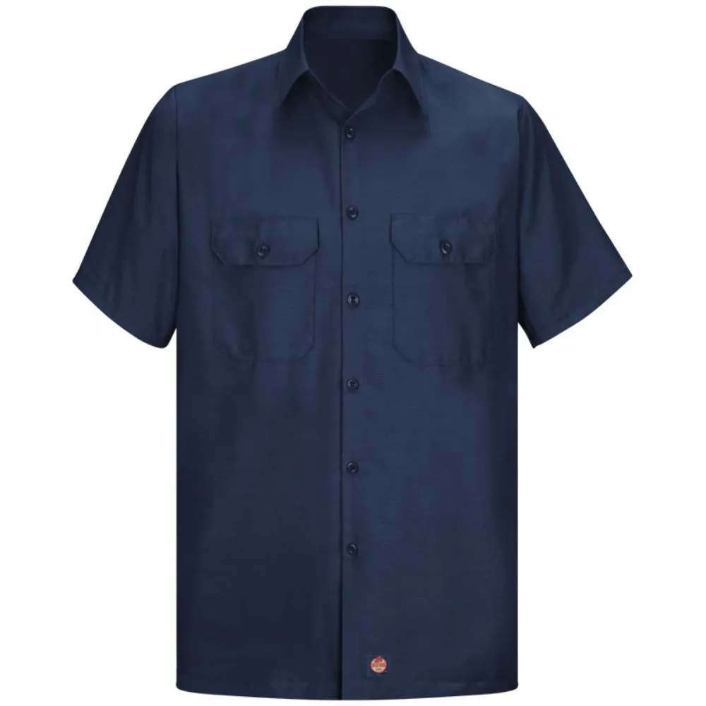 Red Kap Men's Short Sleeve Solid Rip Stop Shirt SY60NV - Navy