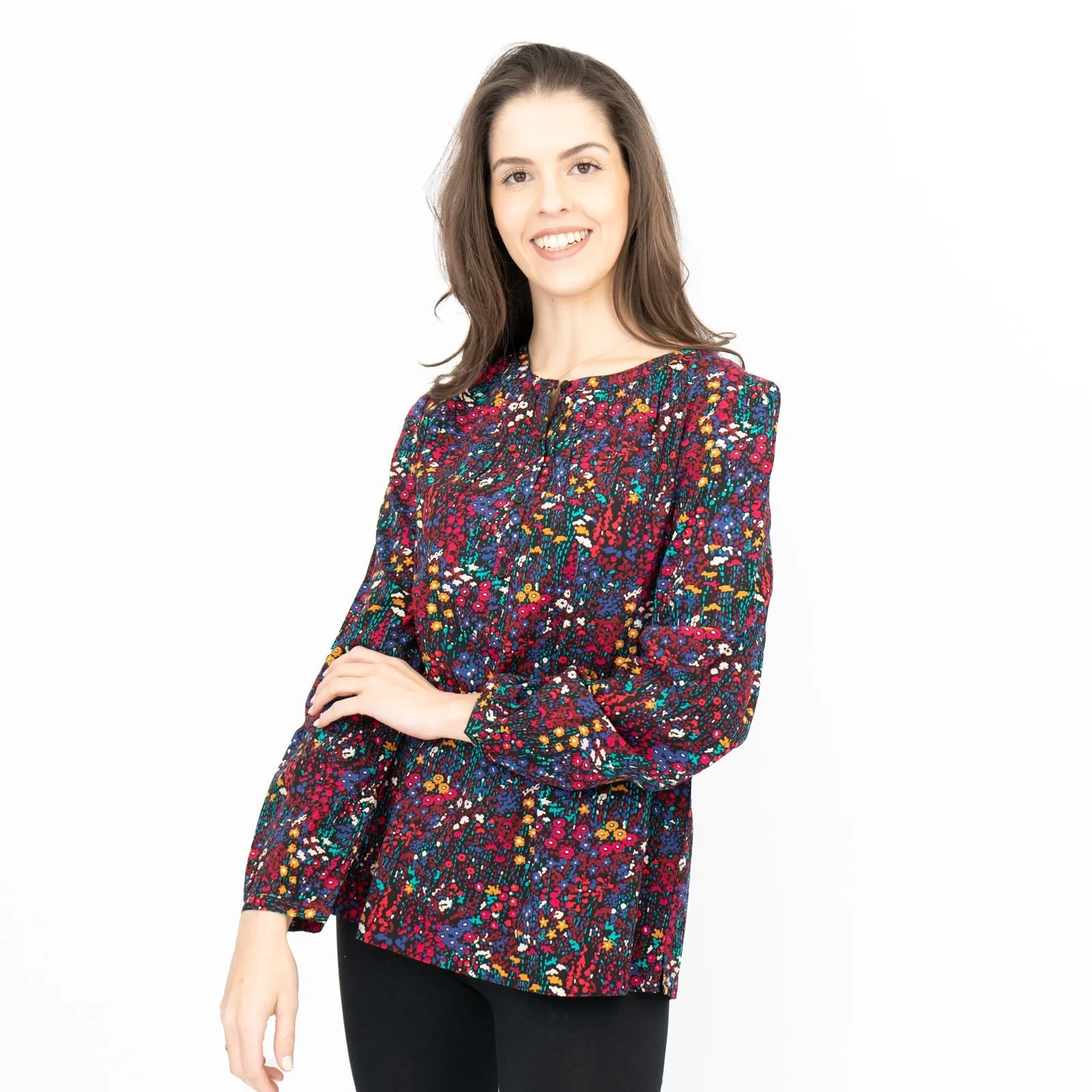 Seasalt Twilight Lanes Floral Long Sleeve Top