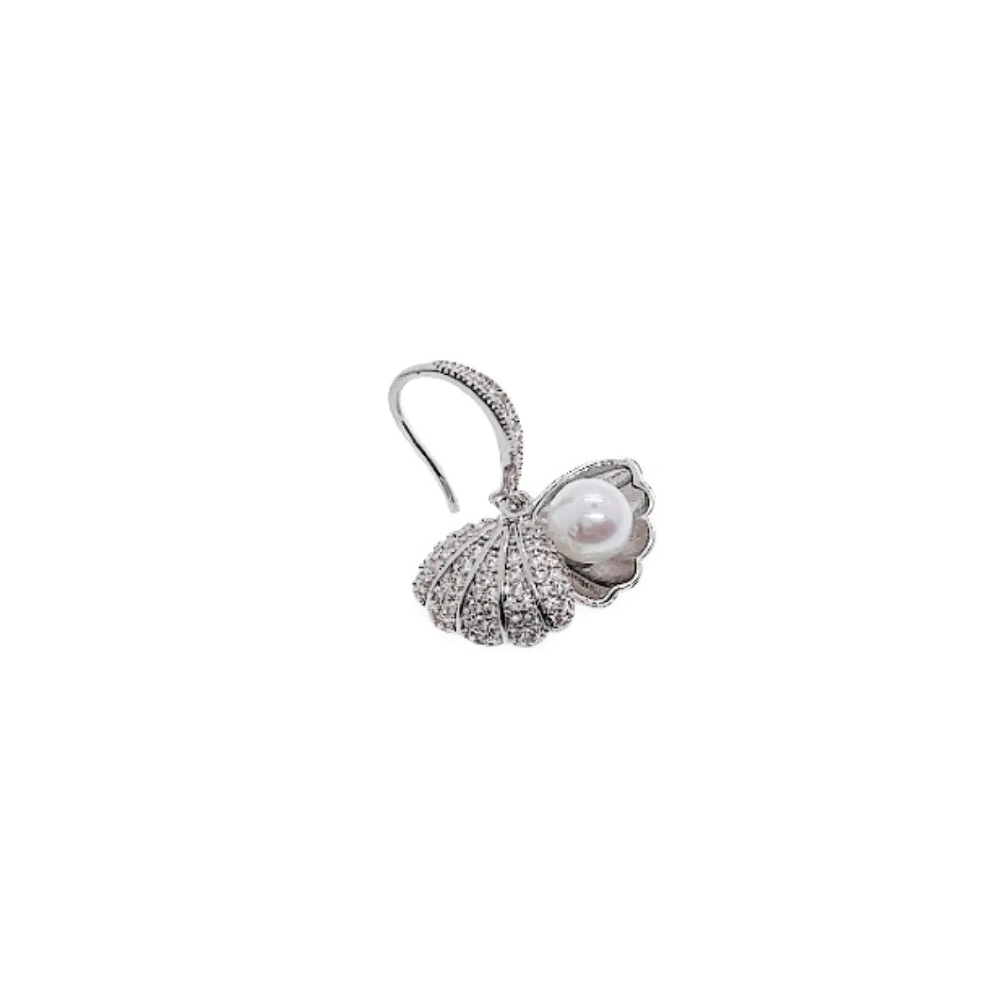 Shell Cubic Zirconia Earrings