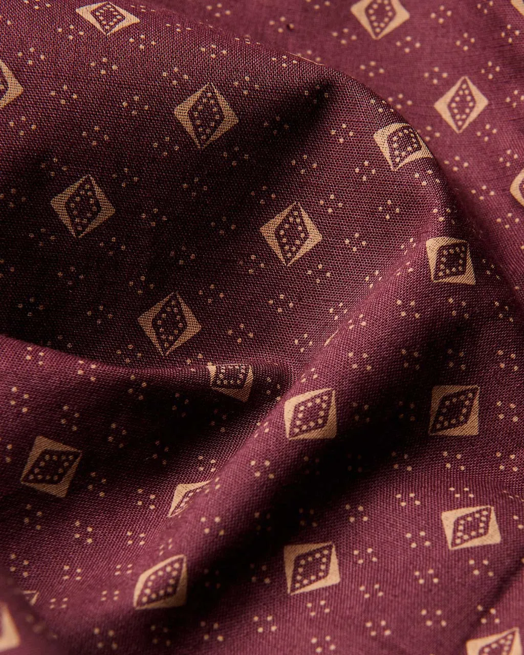 Signature Geo Print Shirt - Aubergine