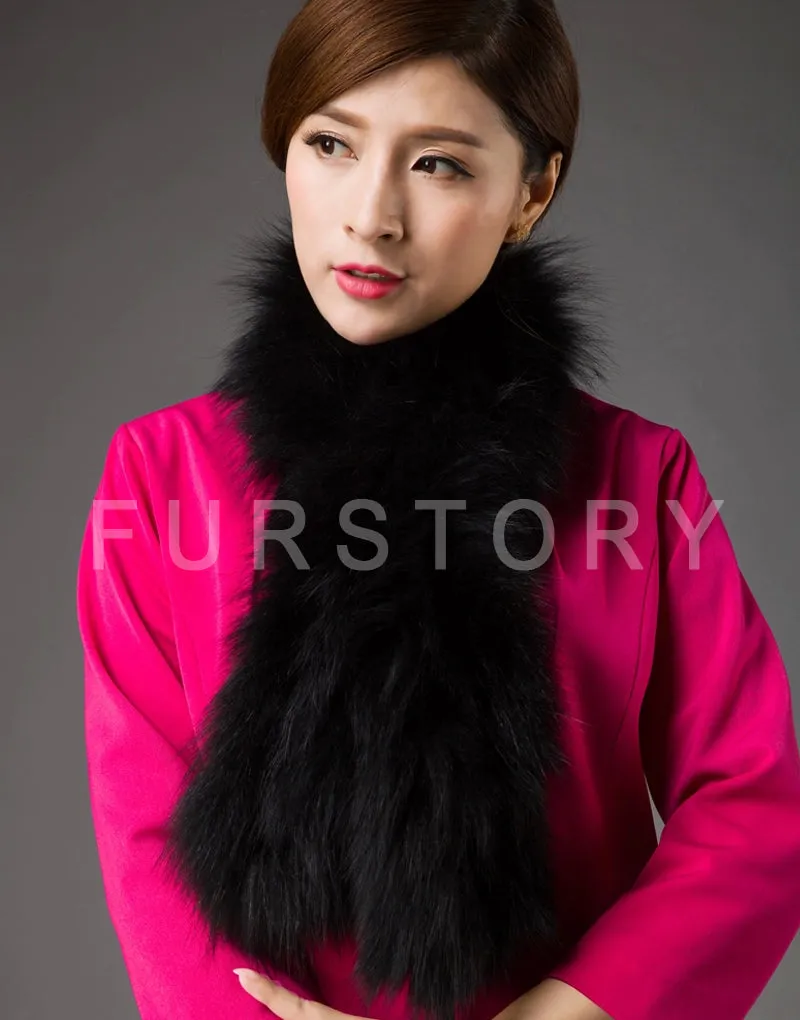 Silver Fox Fur or Fox Fur Scarf Wrap Cape Shawl Neck Warmer 3 Colors NEW FS050204