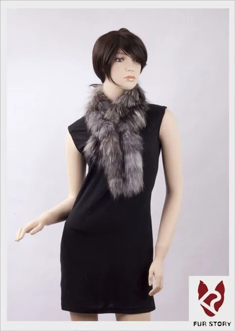 Silver Fox Fur or Fox Fur Scarf Wrap Cape Shawl Neck Warmer 3 Colors NEW FS050204