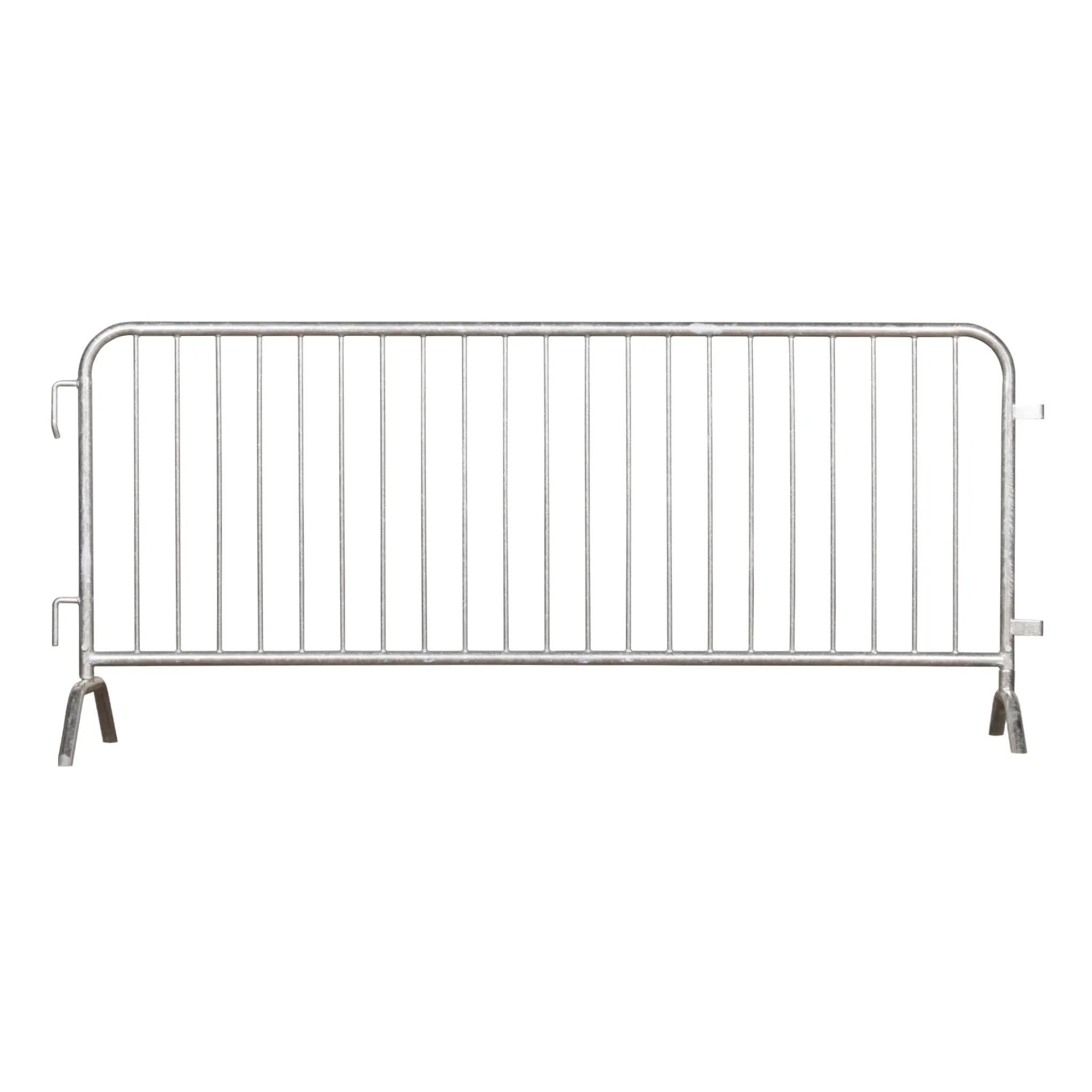 *SUPER BUY* Pack of (30) Heavy Duty Angry Bull Interlocking Steel Barricades, 8.5 Ft., with (1) Storage Pushcart