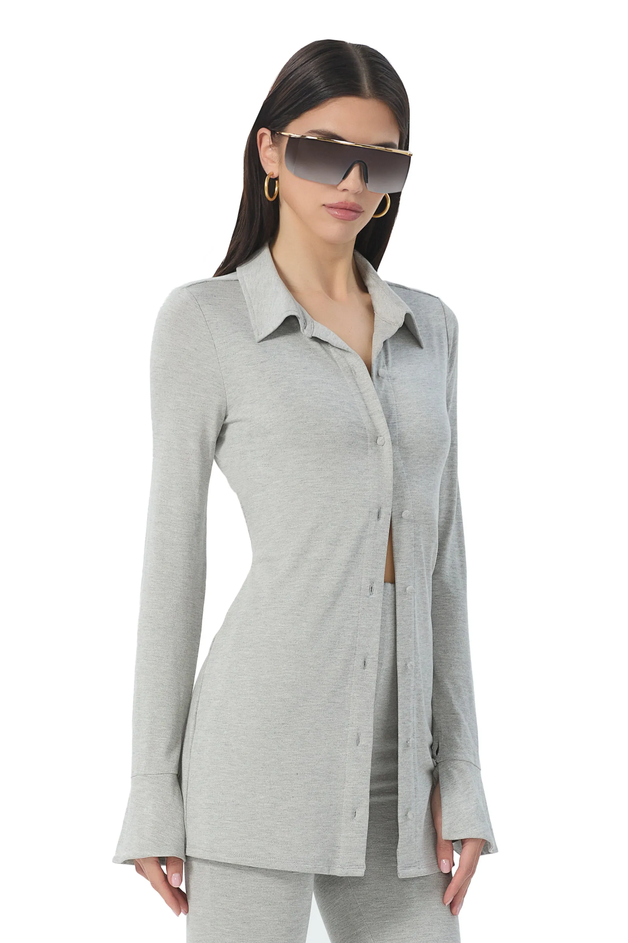 Suri Top - Heather Grey