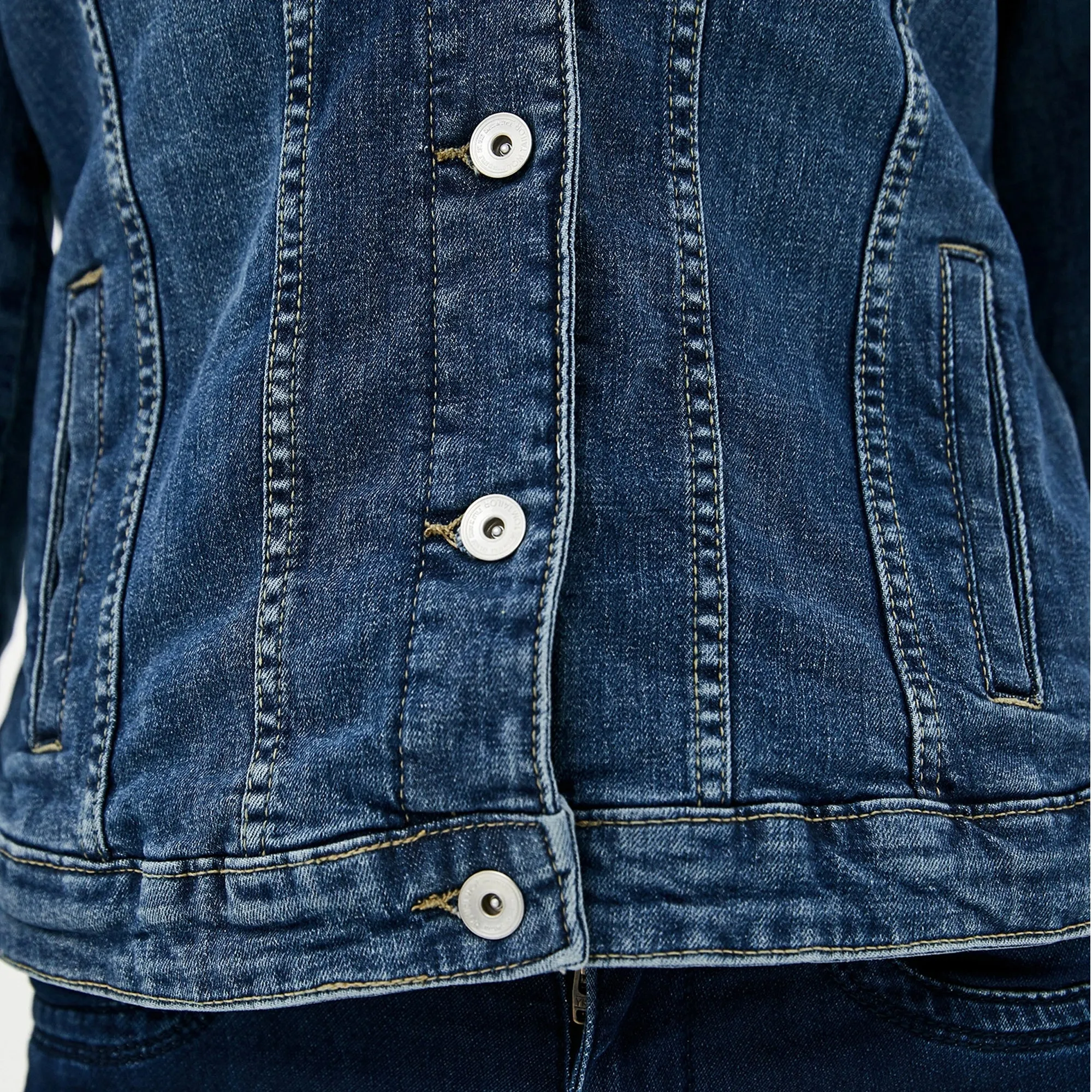 TOM.TAILOR - Women 'Dark Blue' With Front 2 Pocket Denim Jacket TT111