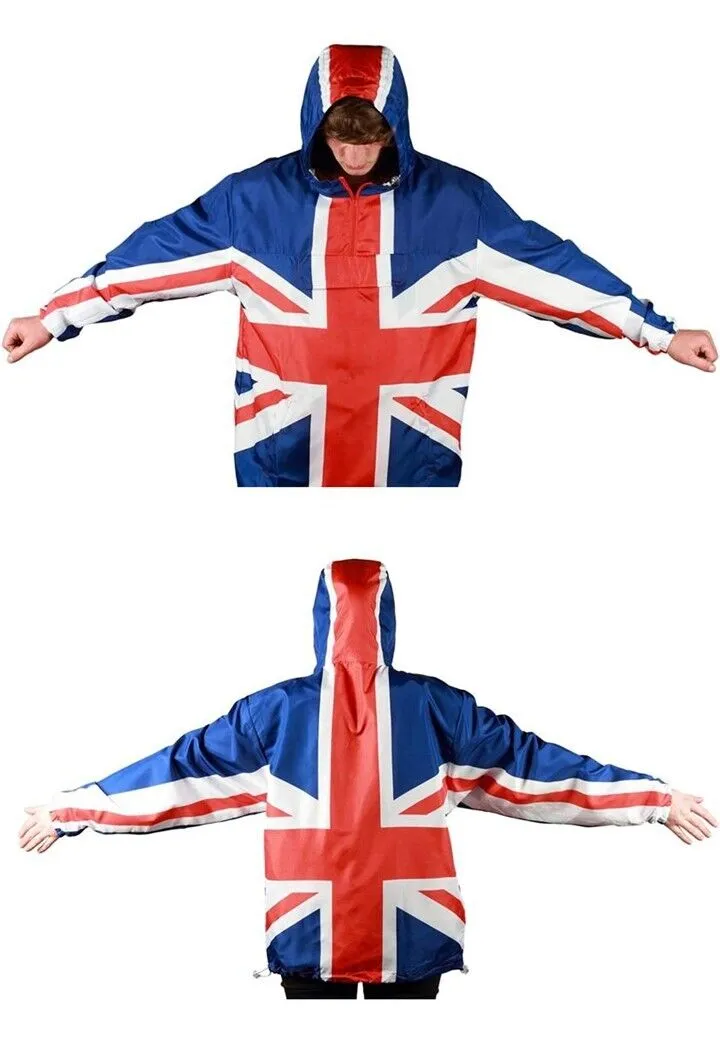 Union Jack Waterproof Unisex Hoodie Poncho - Brand New