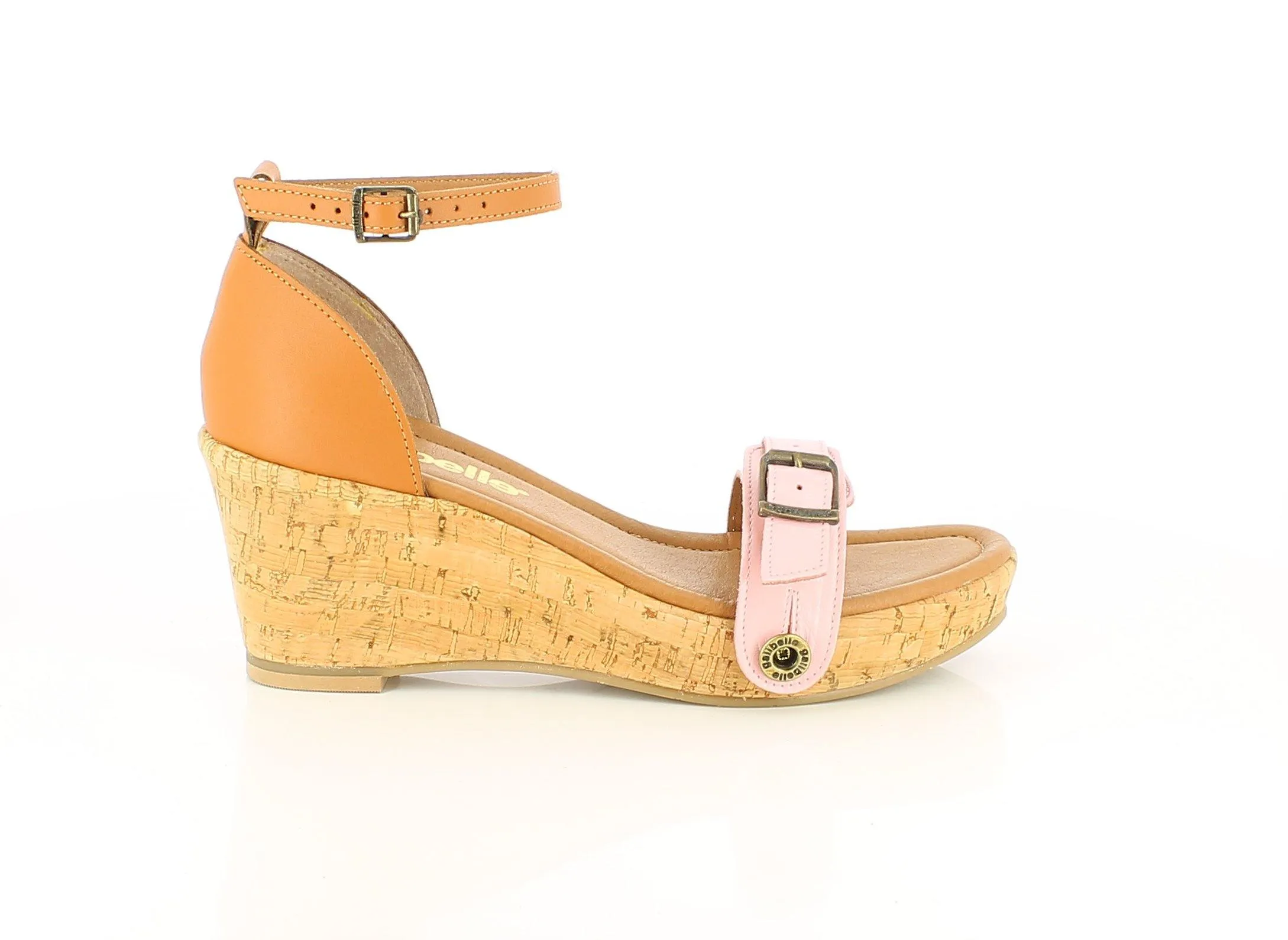 Victoria Cork Pack - Floral White, Light Pink, Mandarina Suede Straps