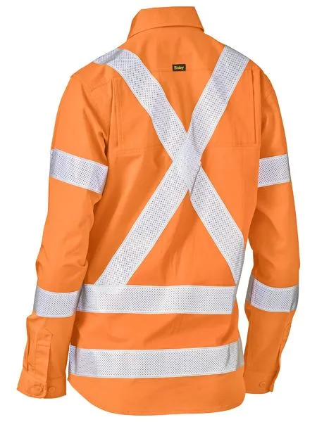 Women's X Taped Biomotion Hi Vis Cool Lightweight Drill Shirt - BL6166XT